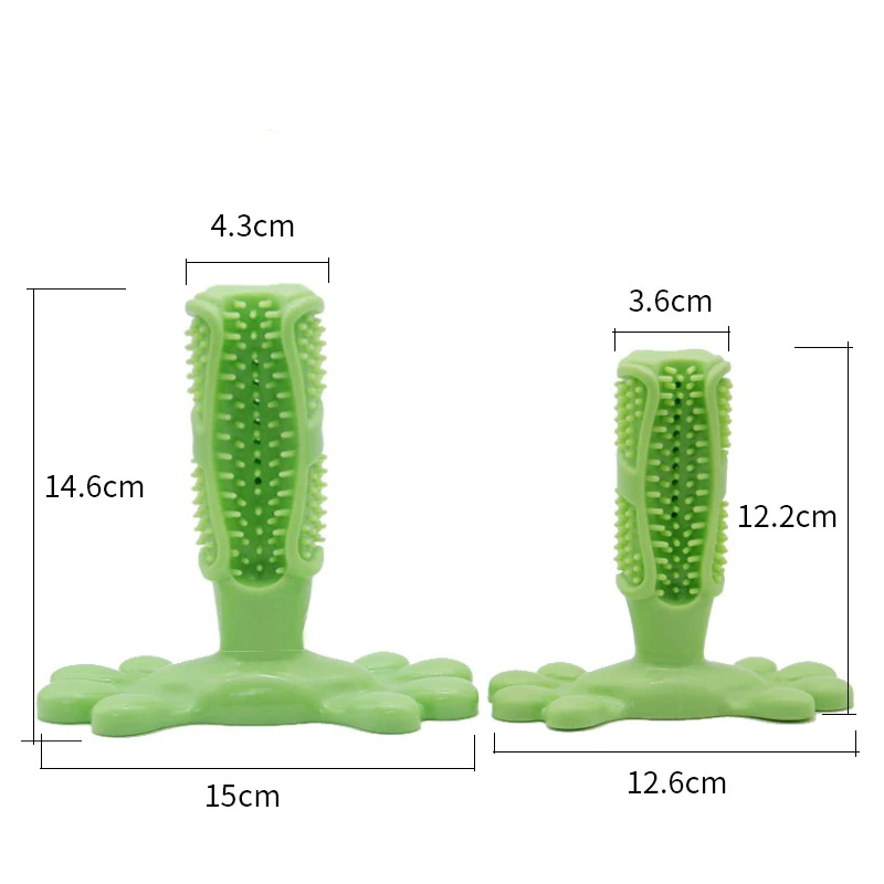 Pet Dog Cat Toothbrush Chew Toy Doggy Brush Stick Soft Rubber Teeth Cleaning Dot Massage Toothpaste for Puppy Kitten Pets Suppy