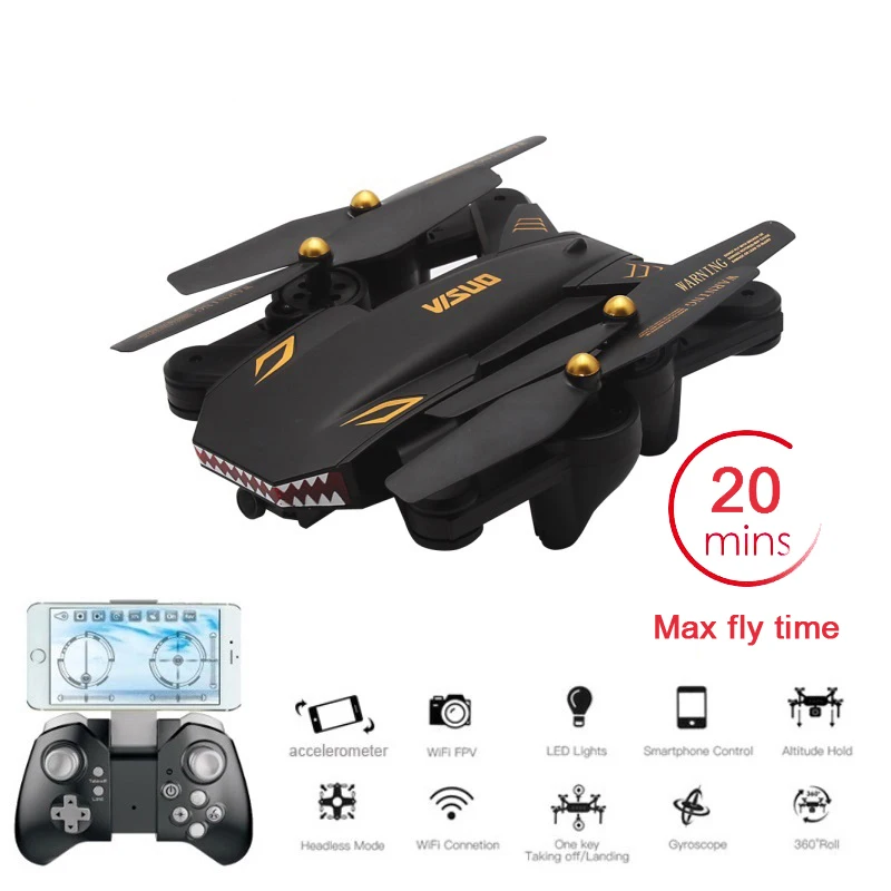 VISUO-XS809S-Foldable-Selfie-Drone-with-Wide-Angle-2MP-HD-Camera-WiFi-FPV-XS809HW-Upgraded-RC