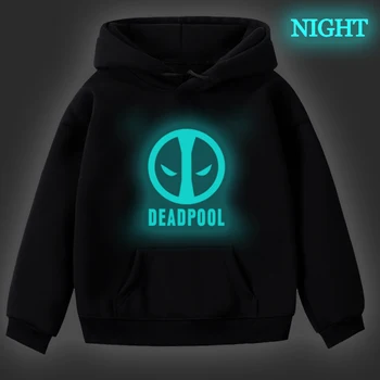 

Boys Girls Deadpool Pullover Velvet Hoodies Kids Casual Cotton Sweatshirt Hooded Sportswear Tops for Toddler Christmas Gift