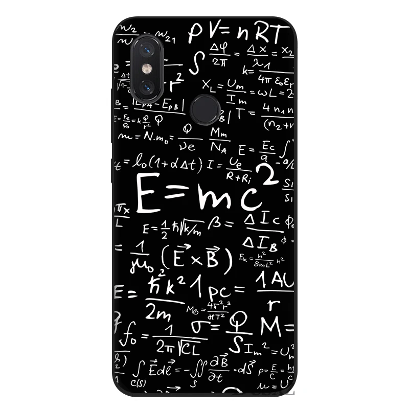 Чехол из ТПУ для Xiaomi Mi 6 8 A3 Pro CC9E 9T Pro MAX 3 9 SE F1 A1 A2 Lite 5X 6X Cover E = mc2 математическая формула