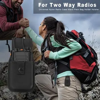 

Nylon Radio Pouch Case Widely Compatible Walkie Talkie Holder Waist Belt Bag Walkie Talkie Accessories for Outdoor Climping