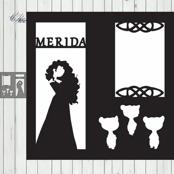 

Metal Cutting Dies Stencils Princess and three kittens for DIY Album Paper Card Decorative Craft Die Cuts