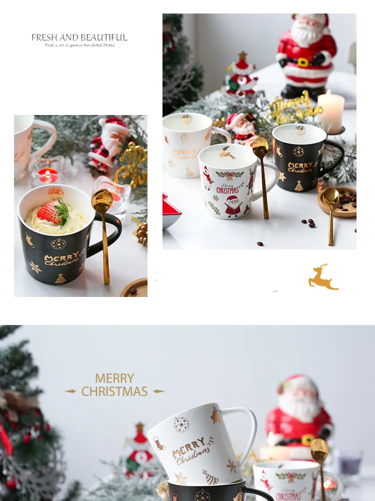 Новинка, подарок на Рождество, керамическая креативная кружка, чайная чашка, посуда для напитков, подарок для друга 10,7x10,5 см, 500 мл
