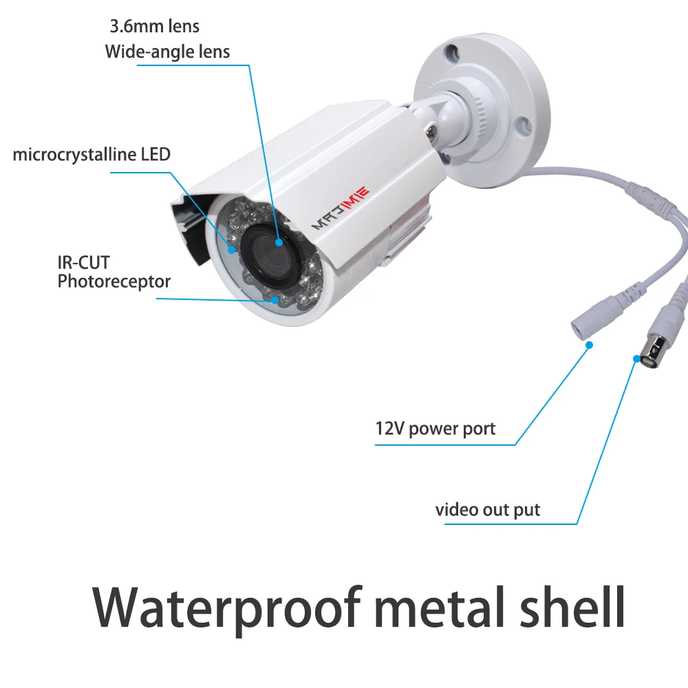 1080p Security Camera System 8/4 Channel DVR Recorder and 2/4/6/8pcs 1920 2MP AHD Outdoor Indoor Surveillance Weatherproof CCTV security camera