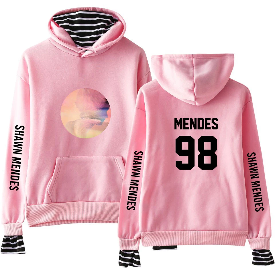 New shawn mendes Fake Two Pieces Hoodies Men/Women Autumn Winter Fashion Casual Sweatshirt Shawn Mendes Hip Hop Hoodie