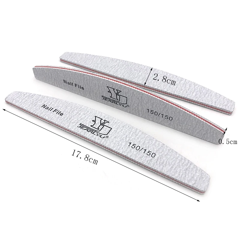 10 Pcs/lot Boat Nail File Buffer Sanding 150/150 Portable Pedicure Polish Grit Beauty All UV Gel Professional Shine Art Tools