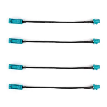 

Artudatech 4Pcs 15CM 50Ω Fakra-Z Male Plug To Female Jack Straight RF Pigtail RG174 Cable Connector Parts