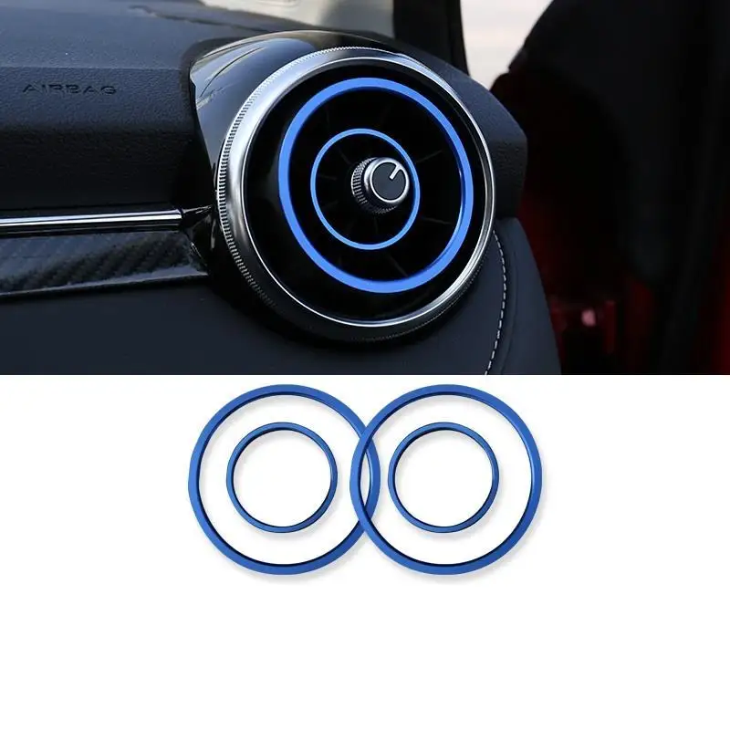 Выход рулевого колеса кондиционера зажигания интерьера Automovil Хромированные крышки Аксессуар протектор 18 для Morris Гаражи MG 6 - Название цвета: Version N