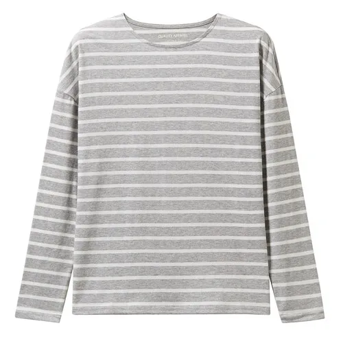 83Gray Giordano женская футболка с рукавом-капелькой, свободная Осенняя футболка с круглым вырезом, простой дизайн Mujer 05329797 - Цвет: 83Gray