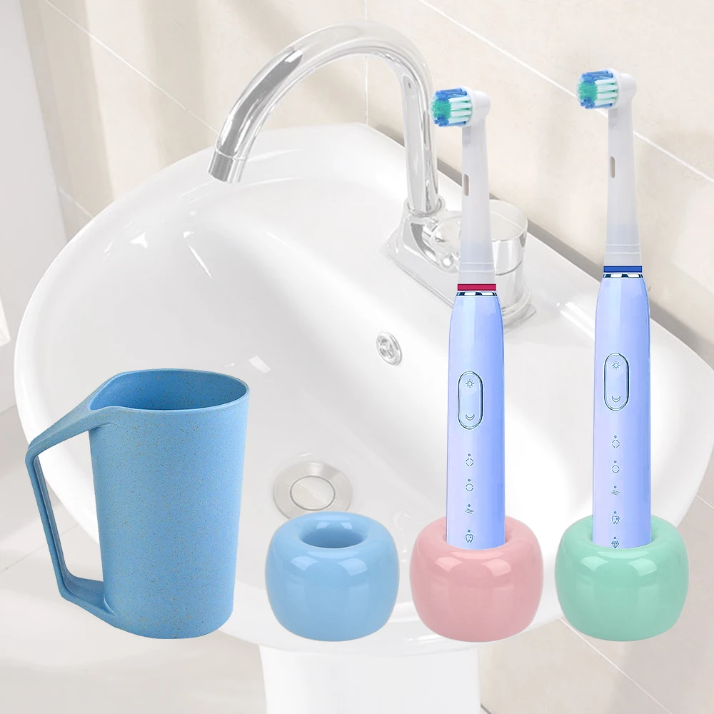 Best Tooth Brush Stand Shelf Multi function Bath Accessories Ceramic Toothbrush Holder Pen Holder Bathroom Tools Storage Rack