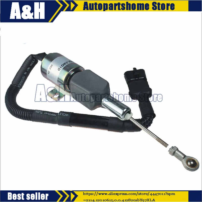 

504017345 ES1751E-24V Fuel Shutoff Engine 24V Stop Solenoid for Kobelco E215 ES1751E
