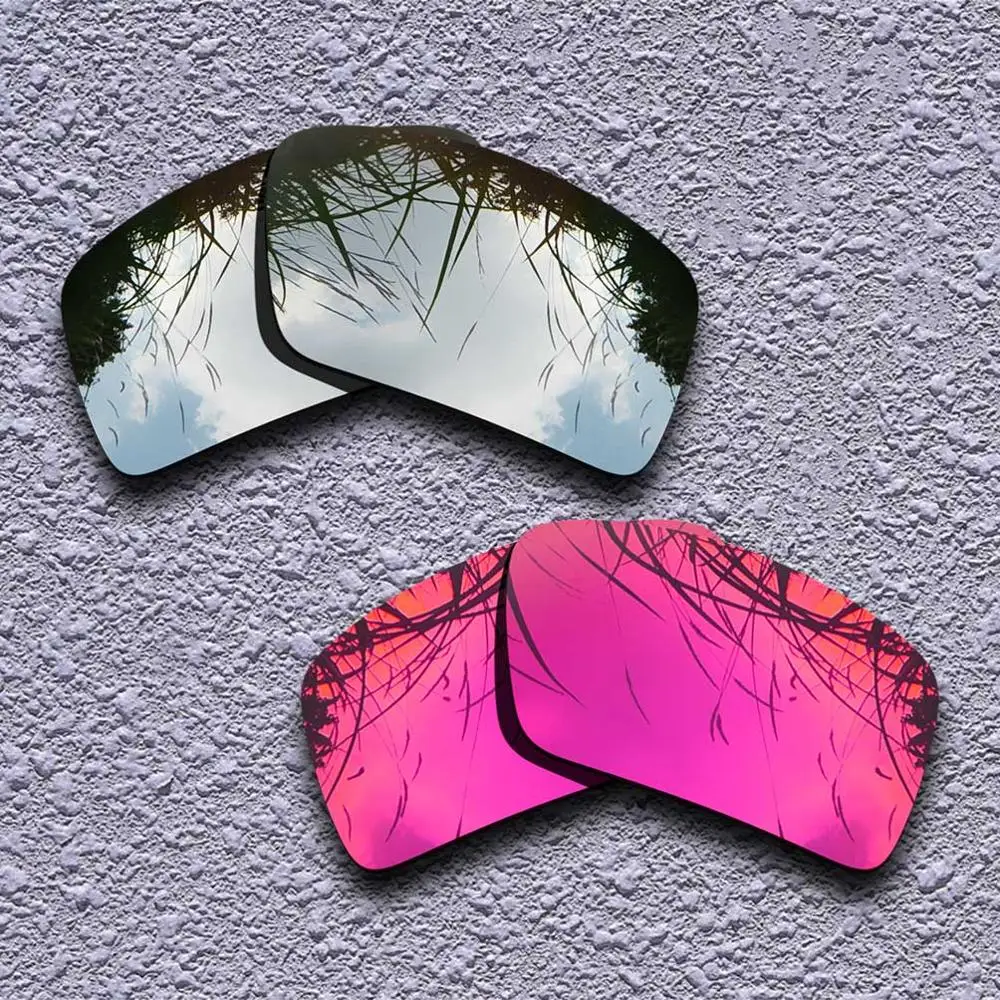 Silver-Purple Red 2 пары поляризованных сменных линз для солнцезащитных очков Оукли 2-несколько вариантов - Lenses Color: Silver-Purple Red