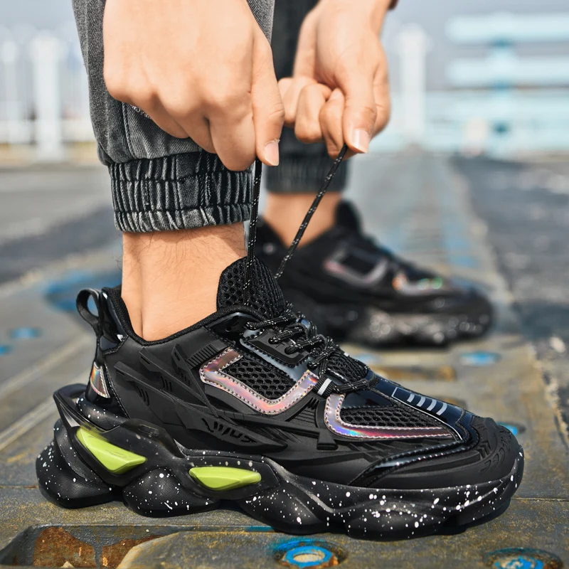 

New Fashion Hot Sale Sport Shoes for Men High-quality Indoor Fitness Running Shoes Breathable Outdoor Chunky Sneakers Zapatillas