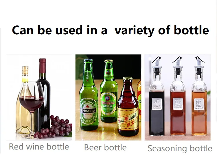 Нержавеющая Сталь Вино оливковое масло Pourer Диспенсер со стеклянным носиком бутылки Pourer с крышкой кухонные аксессуары