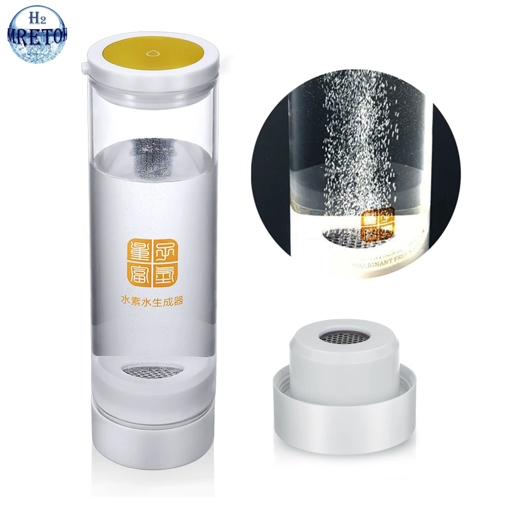 Japanese Craft PEM Electrolysis Ionizer H2 Portable USB Charge Hydrogen Rich Generator Water Bottle Glass Healthy Drinking Cup | Бытовая