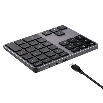 

Small-Size Alloy 35 Keys Bluetooth Wireless Numeric Keypad for Accounting Teller Laptop Notebook Tablets Digital Keyboard