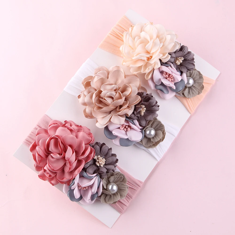 

1pcs New baby Headband Flower Elastic Turban Hairband Baby Girl Head Wrap Warmer Headwear Girls Headbands