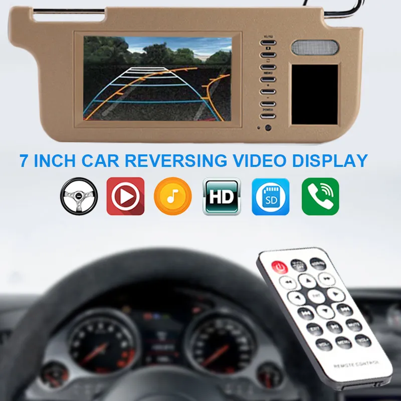 

Sunvisor View Monitor Car Sun Visor Monitor Durable Car DVD Monitor Left Or Right PAL/NTSC 7" TFT LCD Touch Universal