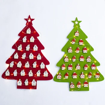 

Christmas Lighted Felt Calendar Pendant Clip String Calendar Christmas Calendar Decoration