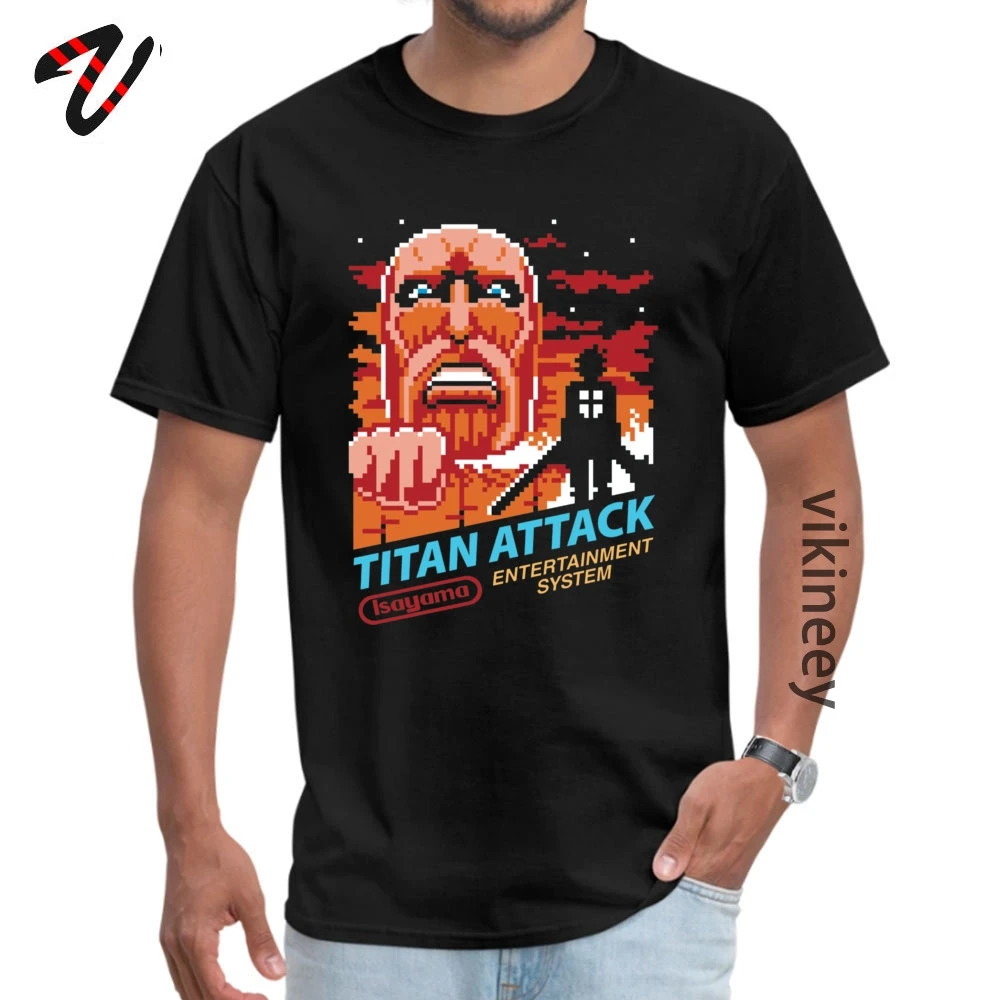 Family Short Sleeve Tops &amp;amp; Tees Summer Crewneck 100% Cotton Men T Shirt Titan Attack Family Tops Shirt 2019 Hot Sale Titan Attack 13075 black