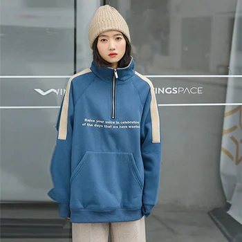 

Autumn and Winter Korean Style Thick Sweater Pullover Crewneck Sweatshirt korean style sweatshirts women Hoodie For Teen Thicken