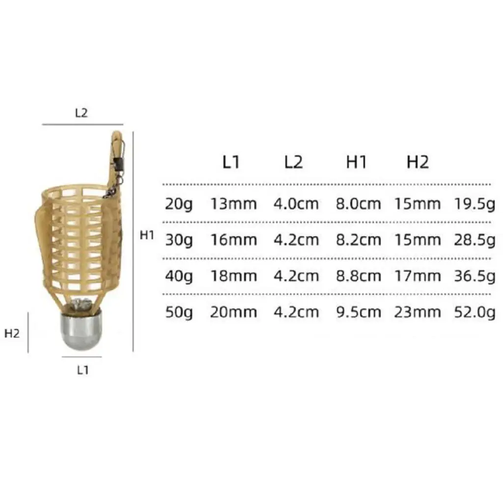 Fishing Lure Cage With Line Hooks Carp Method Baits Thrower Terminal Tackle