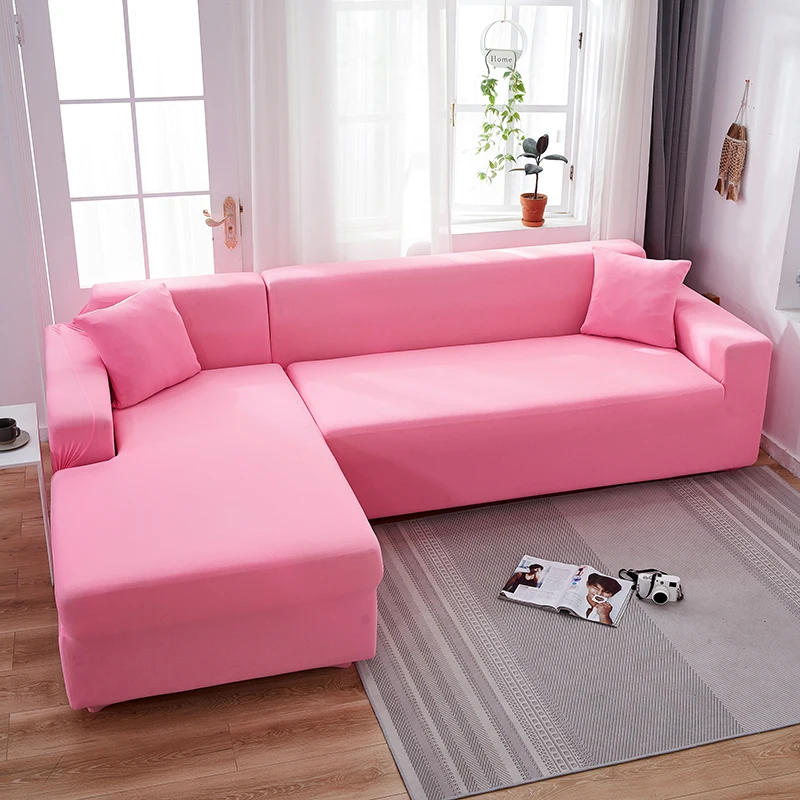 Details about   Solid Color Corner Sofa Covers Elastic Spandex Slipcovers Couch Cover Stretch 