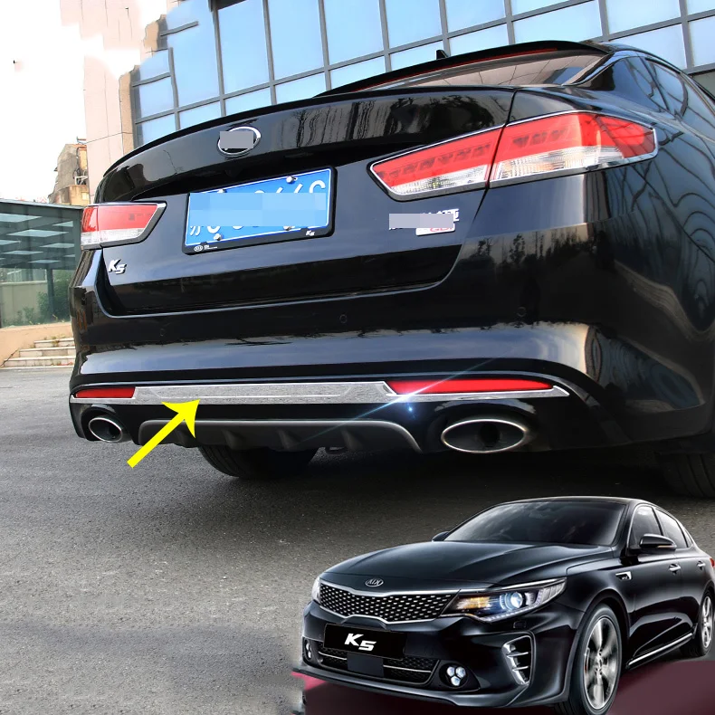 

Auto Accessories ABS Chrome Rear Bumper Lip Trim Cover 1pcs for Kia Optima 2016-2018