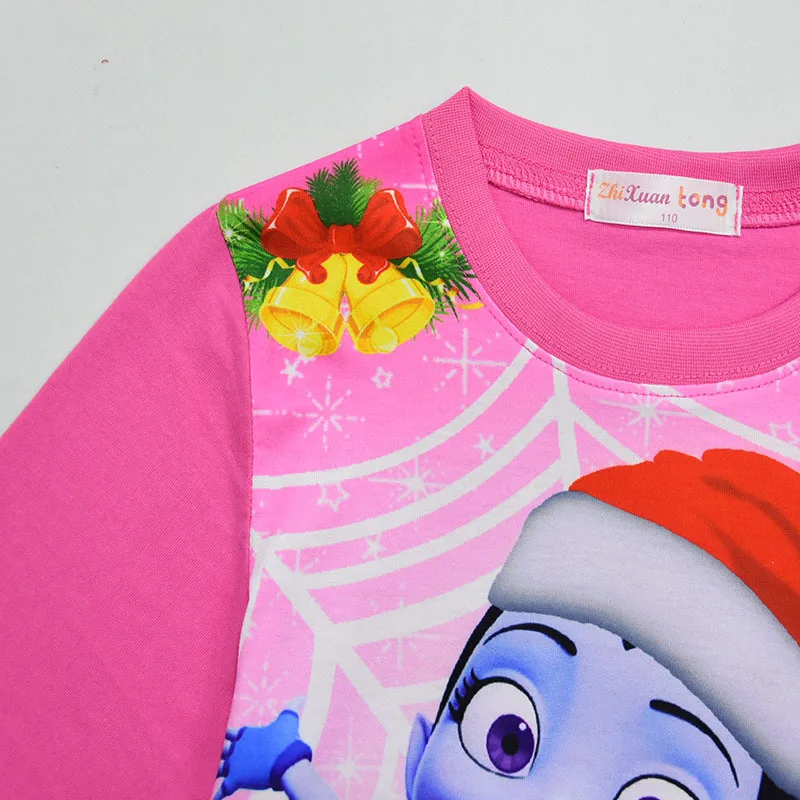 Пижамные комплекты для девочек; пижамы vampirina; детская пижама vampirin; одежда для сна; домашняя одежда; Пижама для малышей с героями мультфильмов; Рождественская одежда