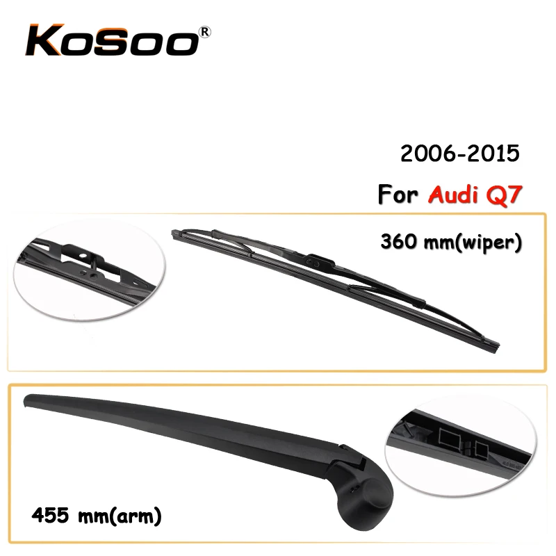 Kosoo Auto Rear Car Wiper Blade For Audi Q7,360mm 20062015 Rear Window