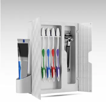 

Ultraviolet Disinfection Toothbrush Rack Powered By Usb For 5 Toothbrushes 360 Degree Toothbrush/Razor Uv Disinfector