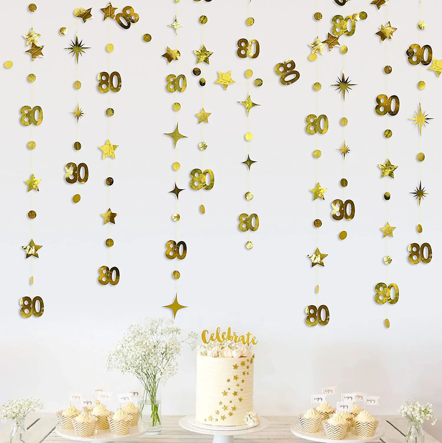 Rose Gold Birthday Celebration Hanging Streamer Decorations