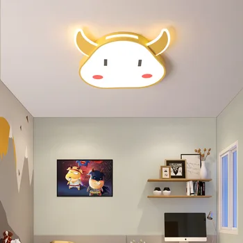 

Modern cartoon LED ceiling lights children simple romantic boys and girls room creative personality lovely cow decorative lights