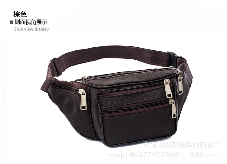 Wholesale Genuine Leather Casual Business Wallet Korean-style Men's Outdoor Running Waterproof Large-Volume Can Come Appearance