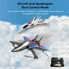 2.4G Electric RC Plane Toy High Simulation Fixed Wing Fighter Aricraft Anti-Crash Dual Plane Body Aircraft Kid Boy RC Toy Gift 2