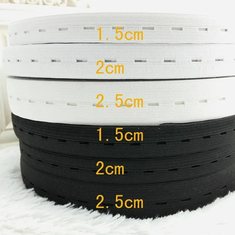 

15/20/25MM DIY Sewing Knit Elastic Band Ribbon Elastic Tape Button Hole Elastic Stretch Webbing Maternity belt 3 Meters/lot