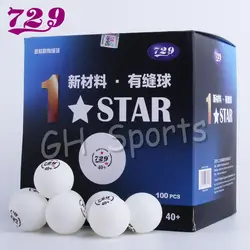 100 Мячи дружбы 729 пластик 40 + мячи для настольного тенниса новый материал 1-Star Seamed Poly Pong Мячи оптом Tenis De Mesa