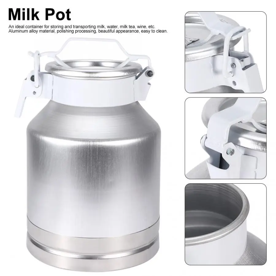 50L 13.25 Gallon Stainless Steel Milk Can Storage Can Tank Barrel Home Garden 
