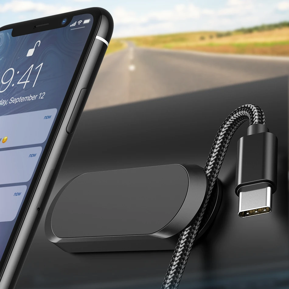 Magnetic Car Phone Holder Dashboard Mini Strip Shape Magnet Phone Stand for iPhone 12 Pro Max For iPhone 12 11 pro Huawei Xiaomi folding desktop phone stand