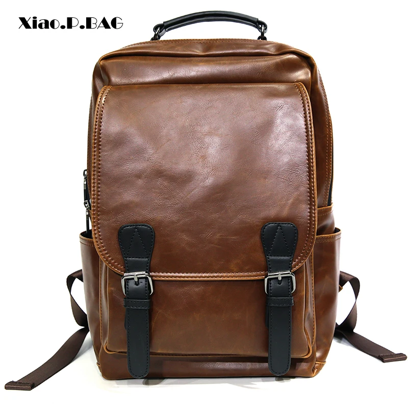 Превосходное качество, мужской рюкзак из искусственной кожи, большая вместительность, модный тренд, минималистичный дизайн, водонепроницаемый рюкзак в студенческом стиле, дорожные сумки
