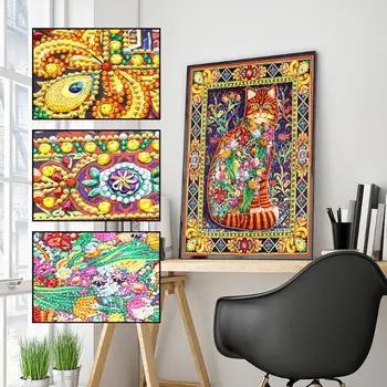 

5D DIY Special Shaped Diamond Painting Cat Cross Stitch Mosaic Craft Kit
