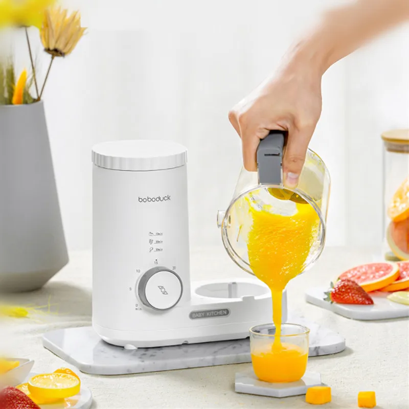Smart Electric Baby Food Maker with Reversible Food Basket Integrated Baby Food Steamer Blender Micro-Stir Baby Food Processor