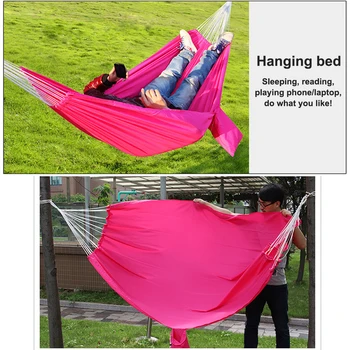 

Camping Single Hammock Adult Portable Garden Furniture Backpacking Travel Survival Hunting Sleeping Bed Hanging Chair Hammock