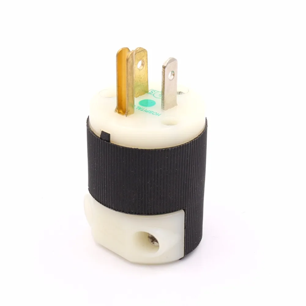 

HBL8215C US male Brass AC Power Plug Hospital Grade HIFI