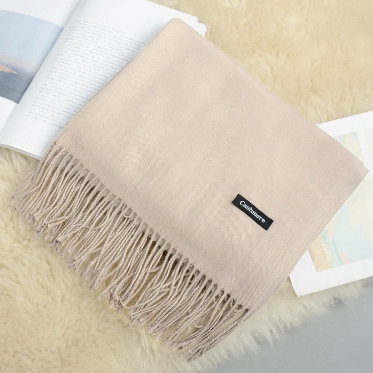 Camel Scarf Кашемировый женский шарф новая теплая шаль Foulard Femme пашмины платок Шерстяной палантин голова шеи длинные зимние шарфы для женщин - Цвет: Camel Scarf