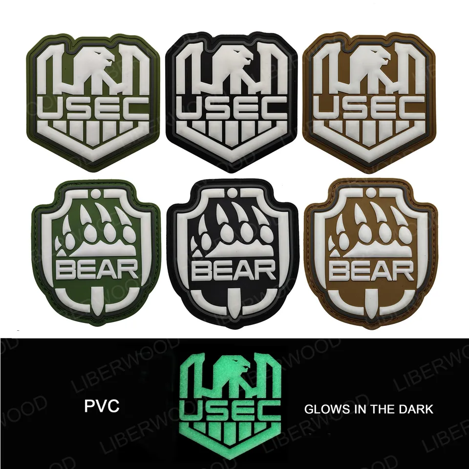 Tarkov에서 러시아 탈출 USEC BEAR 수 놓은 패치 러시아 게임 적외선 반사 IR Applique 전술 배지 스티커 -  AliExpress