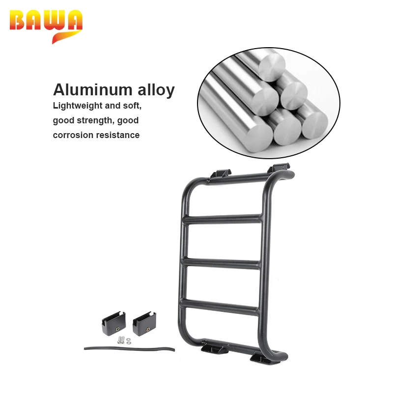 BAWA 알루미늄 합금 자동차 창문 보호 프레임 지프 랭글러 JL 2018-2025 확장 등반 사다리 외부 액세서리
