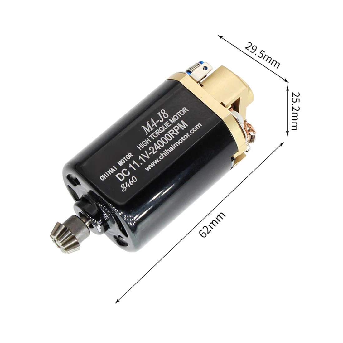 Chihai S460 J8 средне-скоростной двигатель с высоким крутящим моментом с 11,1 V-24000 rpm Мотор-редуктор для JM Gen.8 M4A1 водные гелевые бусинки бластер