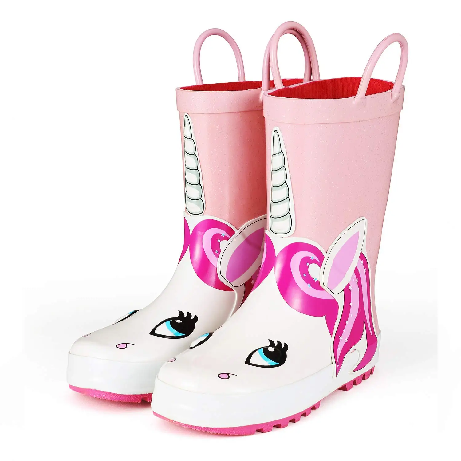 Cute Unicorn KushyShoo/резиновые сапоги для девочек; детские резиновые сапоги с милым принтом единорога; Kalosze Dla Dzieci; Водонепроницаемая детская водонепроницаемая обувь - Цвет: Cute Unicorn