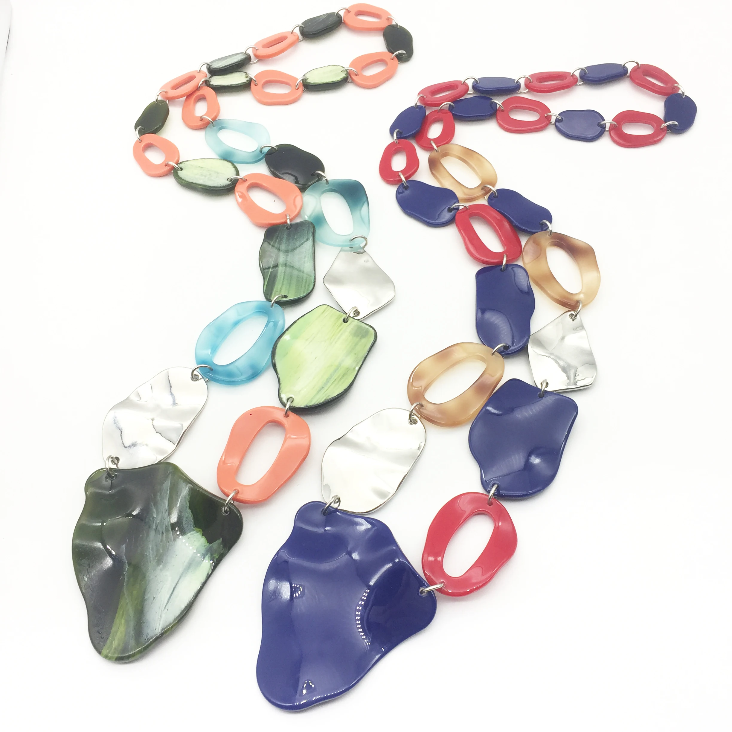 Fashion long Necklaces for Women Statement Acrylic Pendant geometric Pendants Collier Choker Jewelry Chokers Kolye Collares 2020 | Украшения